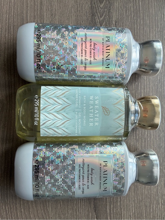 Bath & Body Works Other - Bath & Body Works Platinum & Sweater Weather Body Washes